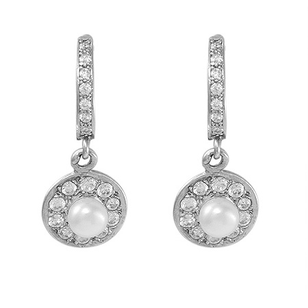  İncili  3,4 gr Gümüş Küpe